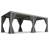 10X12/12X20Ft Louvered Pergola, Waterproof Roof All Weather Rust-Resistant Gazebo for Backyard Patio — Studio Shot